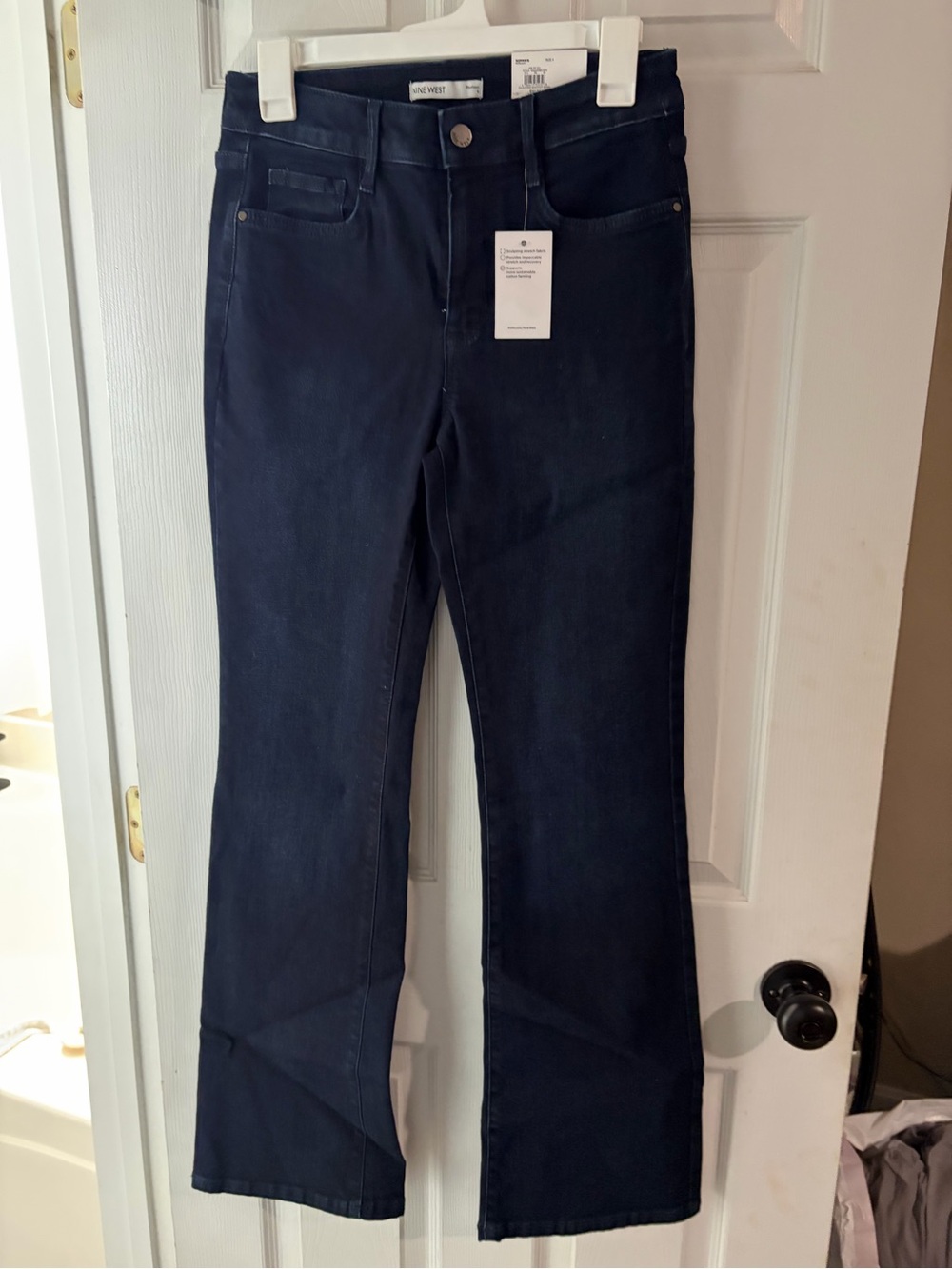 Nine West Dark Navy Wide-Leg Jeans